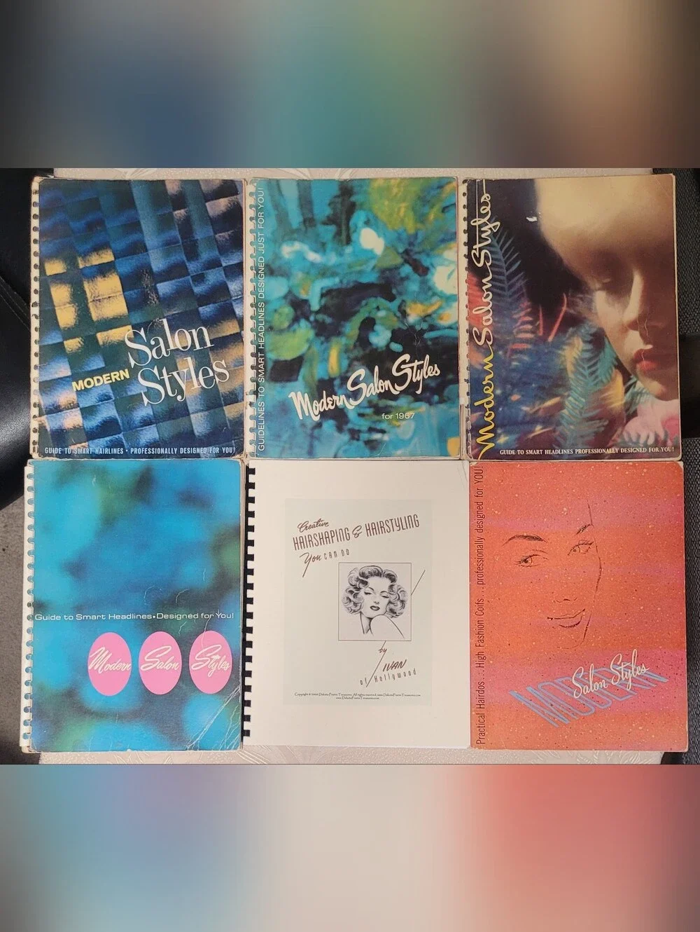 Vintage Modern Salon Style Hairstyling Hairdresser Magazines set of 6